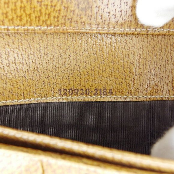 GUCCI Long Wallet GG Canvas Beige Canvas ~ Leather Authentic Used - Picture 9 of 11